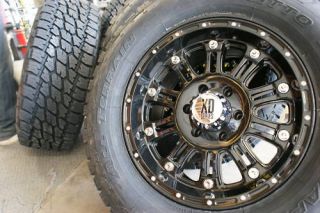 18 XD Hoss Black Wheels Nitto 295 70 Terra Tires 35