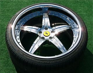 Ferrari F430 360 Chrome 3 Piece Modular 19 20 inch Wheels Tires