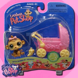 Littlest Pet Shop Portable Pets Monkey Carriage 216