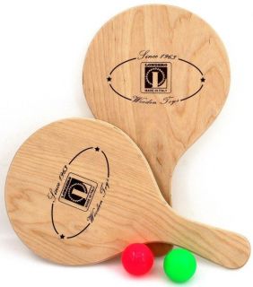 Mini Beachball Set aus Holz, Qualität Made in Italy
