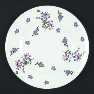Royal Victoria Rov8 Salad Plate, Fine China Dinnerware   Scattered Violets, Gree