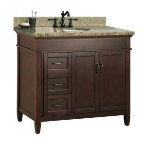 Foremost FMASGAQD3722 Ashburn 37 in. x 22 in. Vanity with left drawers in Mahoga
