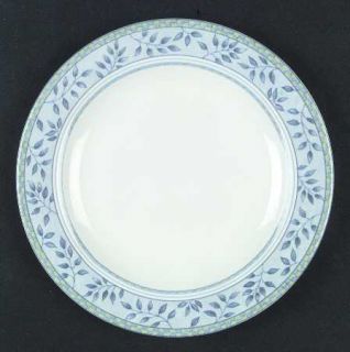 Royal Doulton Rivoli Dinner Plate, Fine China Dinnerware   Blue Checks&Leaves, G