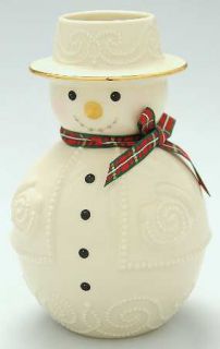 Lenox China Christmas Giftables Snowman Vase, Fine China Dinnerware   Embossed B