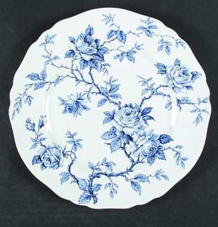 Alfred Meakin Rosa Blue Dinner Plate, Fine China Dinnerware   Blue Roses