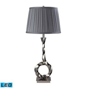 Dimond Lighting DMD D2060 LED Blackstone Avenue Table Lamp with Grey Faux Silk S