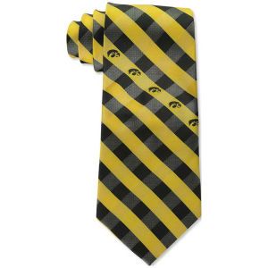 Iowa Hawkeyes Eagles Wings Polyester Checked Tie