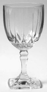 Cristal DArques Durand Argeles Water Goblet   Biarritz,Thin Vertical Cuts, Squa