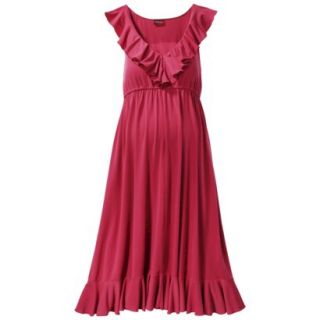 Merona Maternity Sleeveless Ruffle Trim Dress   Red XL