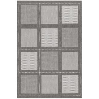 Recife Summit Grey/ White Rug (510 X 92) (GreySecondary colors: WhitePattern: SquaresTip: We recommend the use of a non skid pad to keep the rug in place on smooth surfaces.All rug sizes are approximate. Due to the difference of monitor colors, some rug c