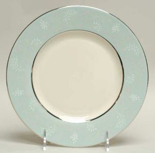 Castleton (USA) Corsage Salad Plate, Fine China Dinnerware   Turquoise Band W/ P