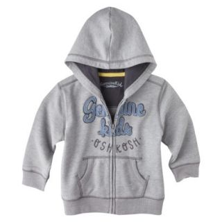 Genuine Kids from OshKosh Infant Toddler Boys ZipUp Sweatshirt   Grey 3T