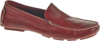 Mens Hush Puppies Monaco Slip On Mocc Toe   Red Leather Suede Shoes