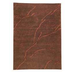 Hand knotted Indotibetan Path Abstract Brown Rug (56 X 710)