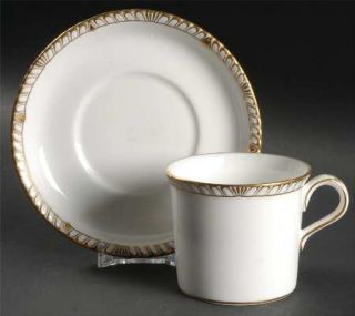 Royal Crown Derby Prince Consort Flat Cup & Saucer Set, Fine China Dinnerware  