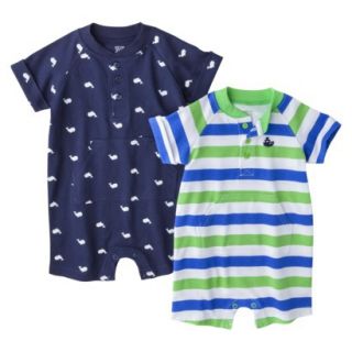 Just One YouMade by Carters Newborn Boys 2 Pack Romper Set   Blue/Green 3 M