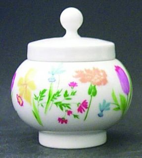 Heinrich   H&C Primavera Mini Sugar Bowl & Lid, Fine China Dinnerware   Large Mu