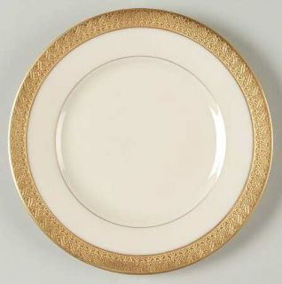 Black Knight Aida Bread & Butter Plate, Fine China Dinnerware   Gold Encrusted