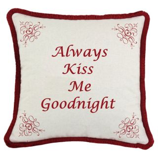 D Kei Inc DKei Valentines Graphic Pillow Kiss Goodnight Multicolor   P17 VAL02 