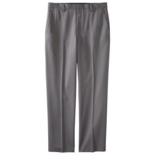Mens Tailored Fit Checkered Microfiber Pants   Gray 40X32