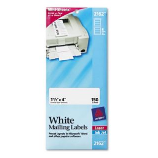 Avery Labels: Laser/Inkjet Mailing Labels, 1 1/3 x 4, White (2162)