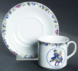 Rorstrand Swedish National Costumes Flat Cup & Saucer Set, Fine China Dinnerware