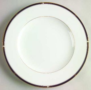 Mikasa Academy Salad Plate, Fine China Dinnerware   Bone,Black And Gold Band,Smo