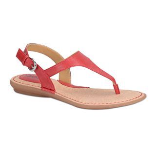 BOLO Kanika T Strap Sandals, Red, Womens