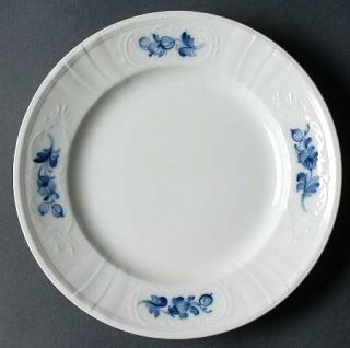 Royal Copenhagen Juliane Marie Blue Salad Plate, Fine China Dinnerware   Blue Fl