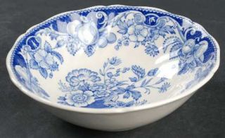 Royal Doulton Pomeroy All Blue Coupe Cereal Bowl, Fine China Dinnerware   Blue F