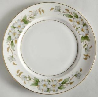 Royal Jackson Arlington Salad Plate, Fine China Dinnerware   White Dogwoods,Whit