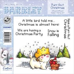 Barkley EZmount Christmas Cling Stamp Set 4.75 X4.75 : Purr fect Christmas