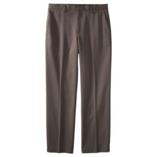 Mens Tailored Fit Checkered Microfiber Pants   Olive 46X34