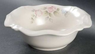 Pfaltzgraff Tea Rose Sculpted Dip Bowl, Fine China Dinnerware   Stoneware,Pink R