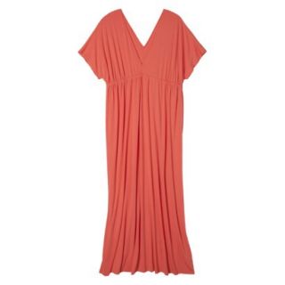 Merona Womens Plus Size Short Sleeve Maxi Dress   Mango 4