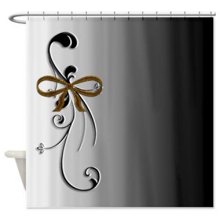 CafePress Elegant Black & White Swirls with Gold Bow Free Shipping! Use code FREECART at Checkout!