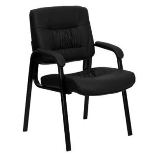 Armchair: Leather Side Chair   Black