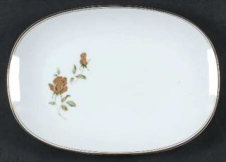 Noritake Prima Donna 11 Oval Serving Platter, Fine China Dinnerware   Gold/Brow