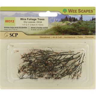 Scp Dry Leaves Wire Trees (pack Of 24)