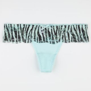 Noemi Zebra Lace Band Thong Mint In Sizes Large, Medium, Small For Women 219350
