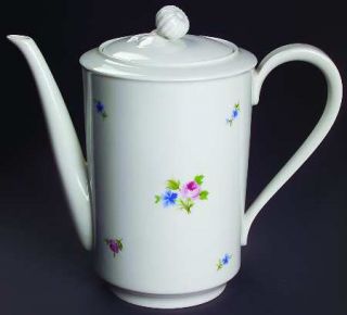 Block China Chateau Fleuri Coffee Pot & Lid, Fine China Dinnerware   Pink, Red,