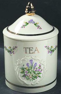 Lenox China Spice Garden (Giftware) Tea Canister & Lid, Fine China Dinnerware  
