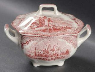 Johnson Brothers Old Britain Castles Pink (England 1883) Sugar Bowl & Lid, Fine