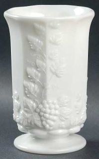 Westmoreland Paneled Grape Milk Glass Celery Vase with Bell Rim   Stem 1881, Mil