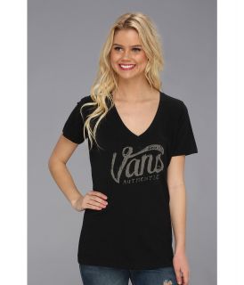Vans Authetic V Neck Tee Womens T Shirt (Black)
