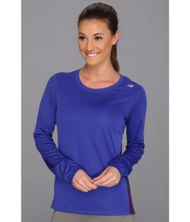 New Balance Go 2 Long Sleeve Shirt Womens Long Sleeve Pullover (Purple)