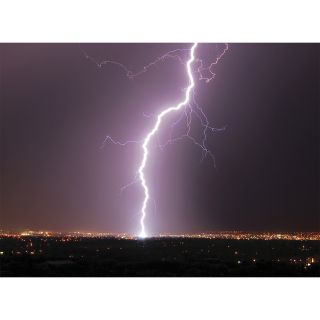 Ideal Decor Lightning Strike Wall Mural (SmallSubject LandscapesImage dimensions 66 inches wide x 90 inches highOutside dimensions 66 inches wide x 90 inches high )
