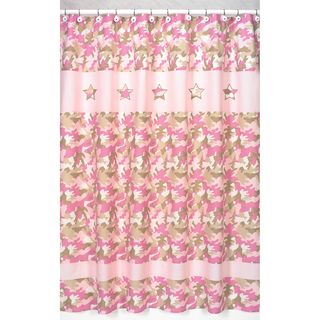 Pink And Khaki Camouflage Kids Shower Curtain (Pink and Khaki CamoMaterials: 100 percent cotton fabricsDimensions: 72 inches x 72 inchesCare instructions: Machine washableThe digital images we display have the most accurate color possible. However, due to