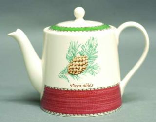 Wedgwood SarahS Garden Christmas Red Small Teapot & Lid, Fine China Dinnerware