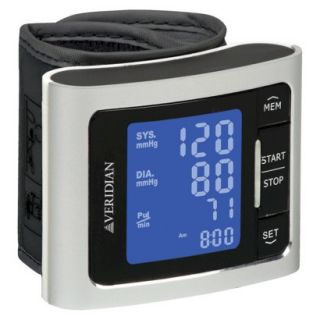 Veridian Healthcare Blood Pressure Wrist Monitor   Silver Metallic